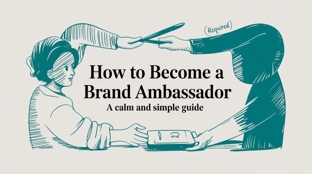 How to Become a Brand Ambassador: A Calm, Simple Guide