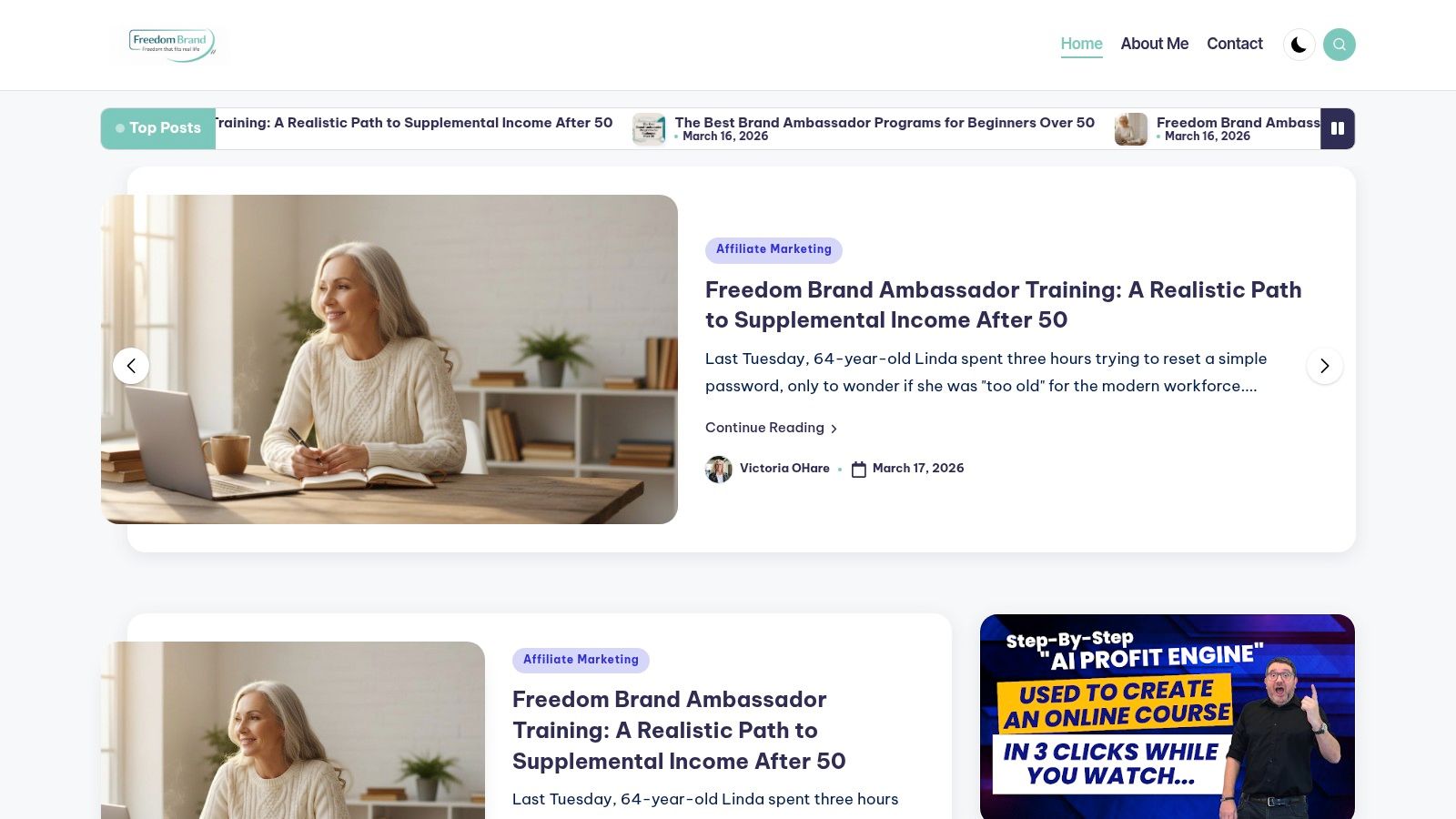 A smiling senior woman works on her laptop at home, representing the target audience for work from home jobs for moms and midlife women.