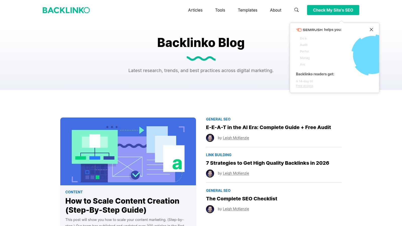 Backlinko (Brian Dean, now part of Semrush)