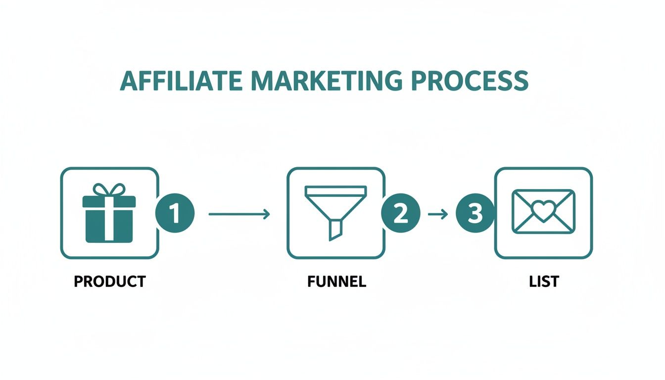 Diagram showing the three-step <a rel=