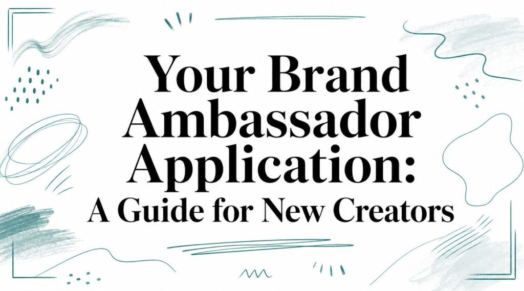 Your Brand Ambassador Application: A Guide for New Creators