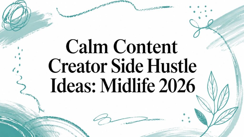 Calm Content Creator Side Hustle Ideas: Midlife 2026