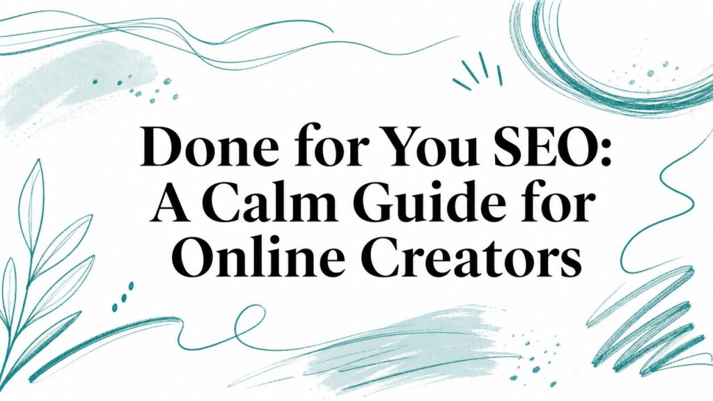 Done for You SEO: A Calm Guide for Online Creators
