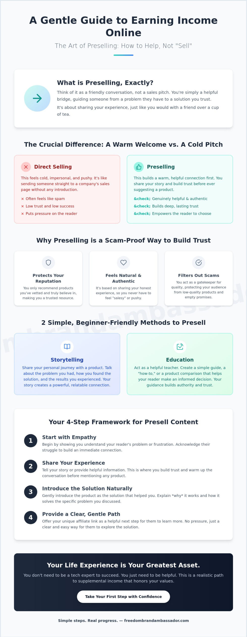 How to Presell a Product in <a rel=